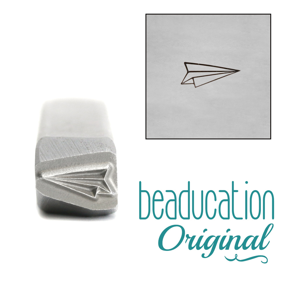 Metal Stamping Tools Paper Airplane Metal Design Stamp, 8mm - Beaducation Original
